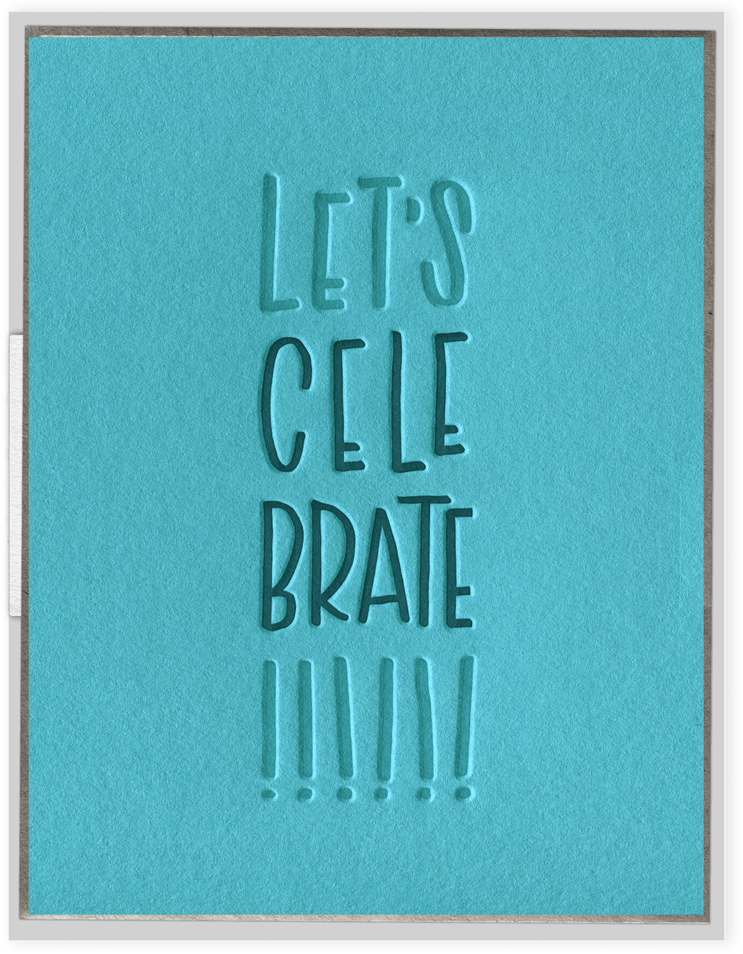 Let's Celebrate Letterpress Greeting Card - Greeting Card Clipart (2048x2048), Png Download