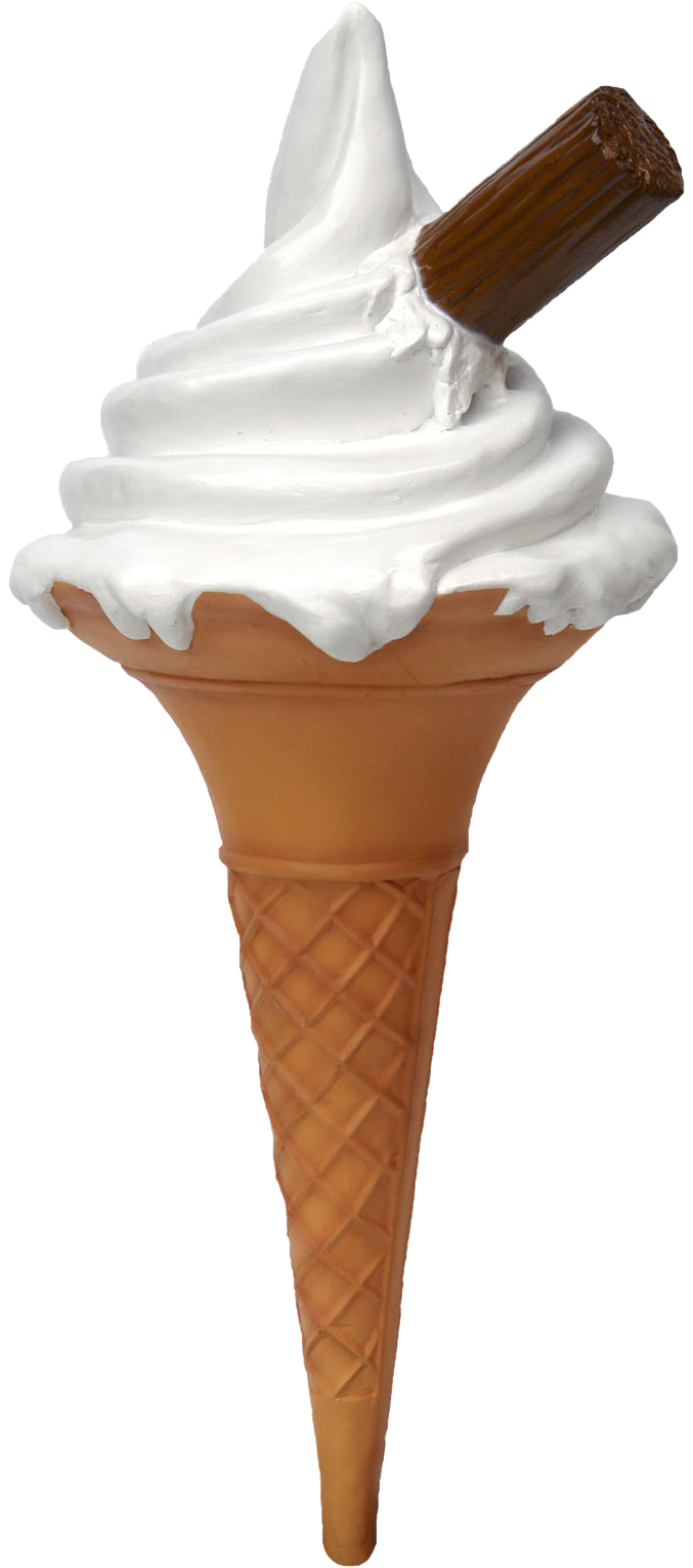 Clip Free Stock Ice Cream Cone Clipart Free - Ice Cream Cone With Flake Clip Art - Png Download (726x1564), Png Download