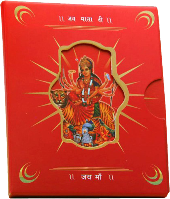 Aarti Booklet Durga Mata Meenakari - Graphic Design Clipart (800x800), Png Download