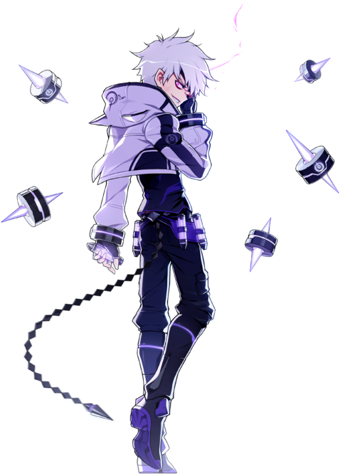 Time Tracer/ko - Anime Elsword Diabolic Esper Clipart (500x678), Png Download