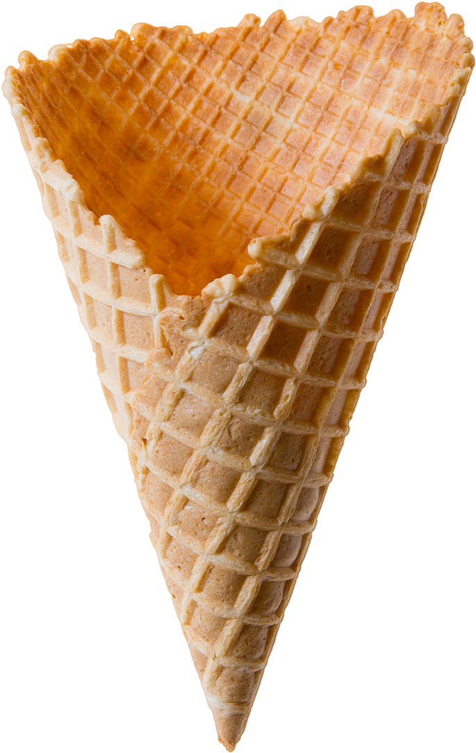 Large Waffle Cone - Ice Cream Cone Png Waffle Cone Clipart (699x1260), Png Download