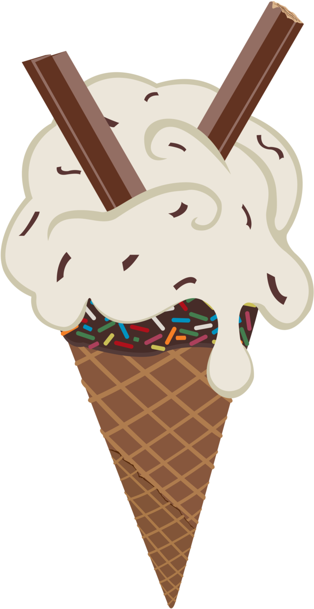 Ice Cream Cone Cm By Arctickiwi On Clipart Library - Vector Ice Cream Cones Png Transparent Png (631x1222), Png Download