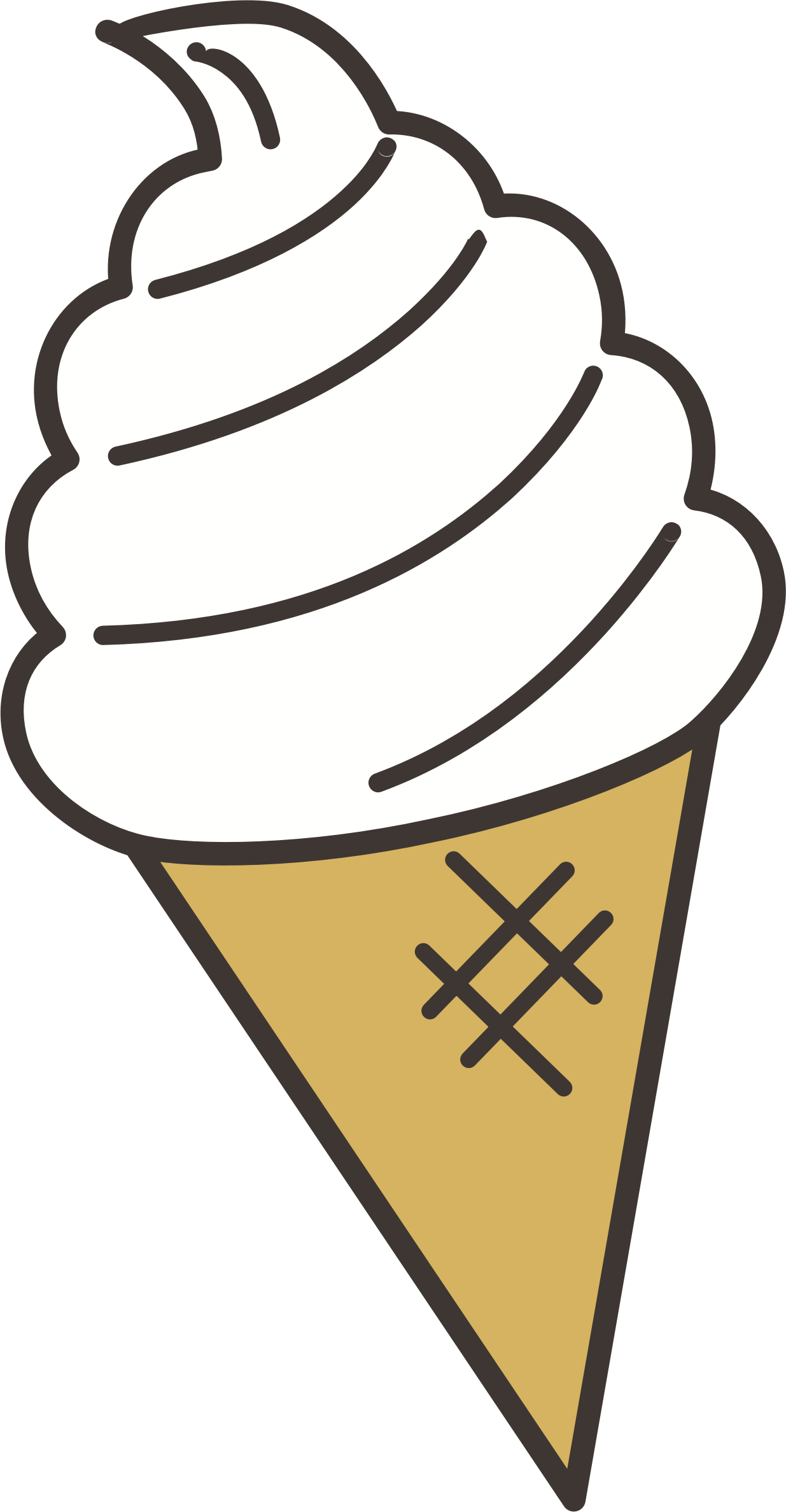 Big Image - Ice Cream Clipart (1235x2374), Png Download