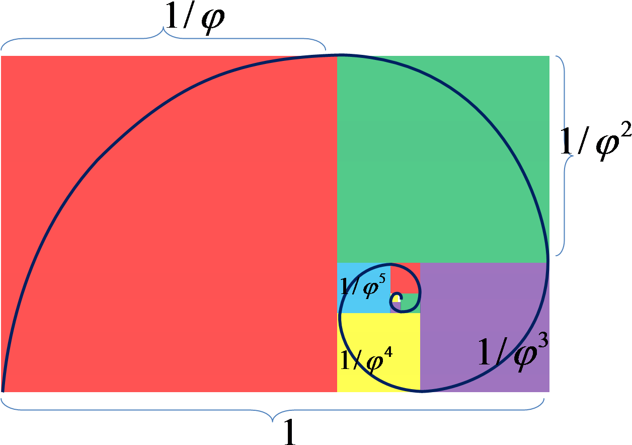 General Minimalism Fibonacci Sequence Golden Ratio - Fibonacci Spiral For Desktop Background Clipart (1270x914), Png Download