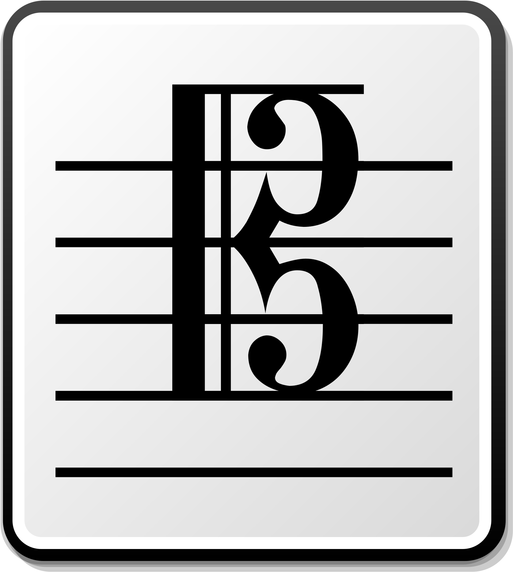 Open - Major Tonic Triad Alto Clef Clipart (2000x2000), Png Download