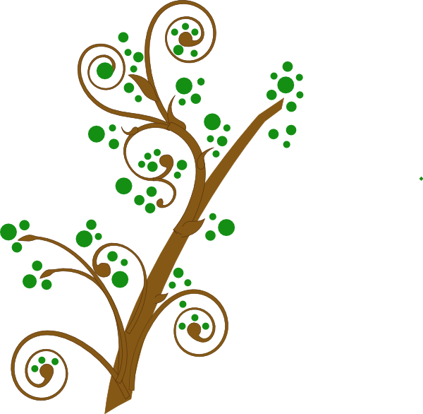 How To Set Use Brown And Green Tree Branch Svg Vector Clipart (600x586), Png Download