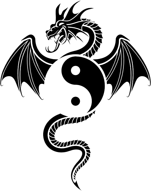 Keep Visit Daily For More New Editing Tools And Effect - Dragon With Yin Yang Tattoo Clipart (681x805), Png Download