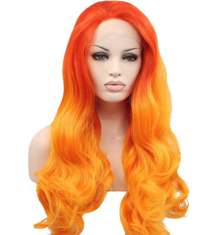 Orange Cosplay Wig Clipart (810x810), Png Download