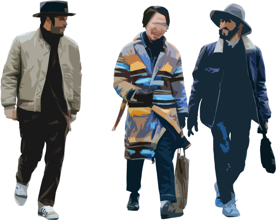 Ns 0056 - Architectural People Collage Clipart (1000x855), Png Download