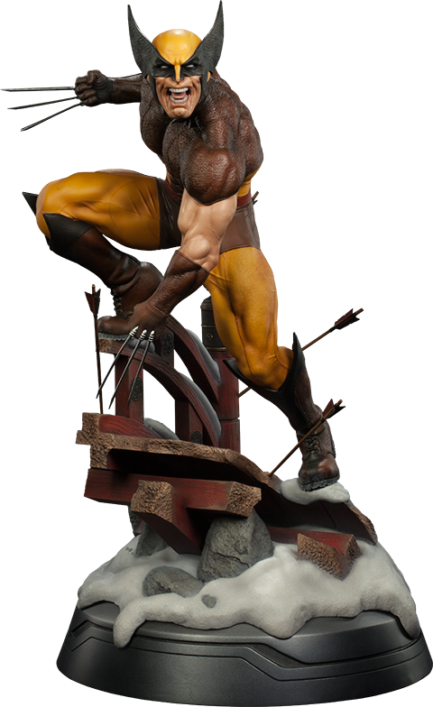 480 X 784 1 - Wolverine Brown Statue Clipart (480x784), Png Download
