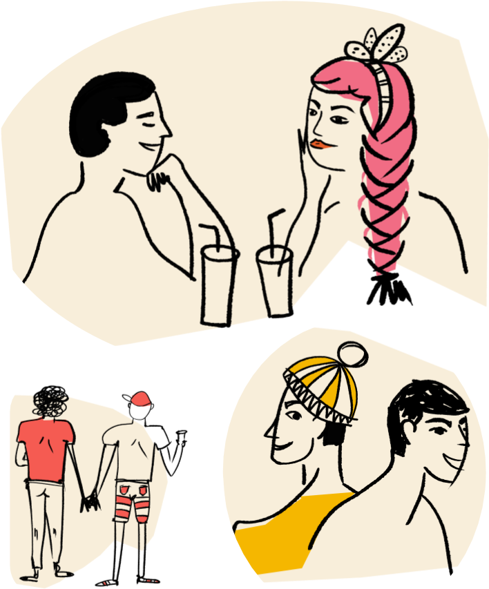 How And Where To Meet New People - Cartoon Clipart (720x864), Png Download