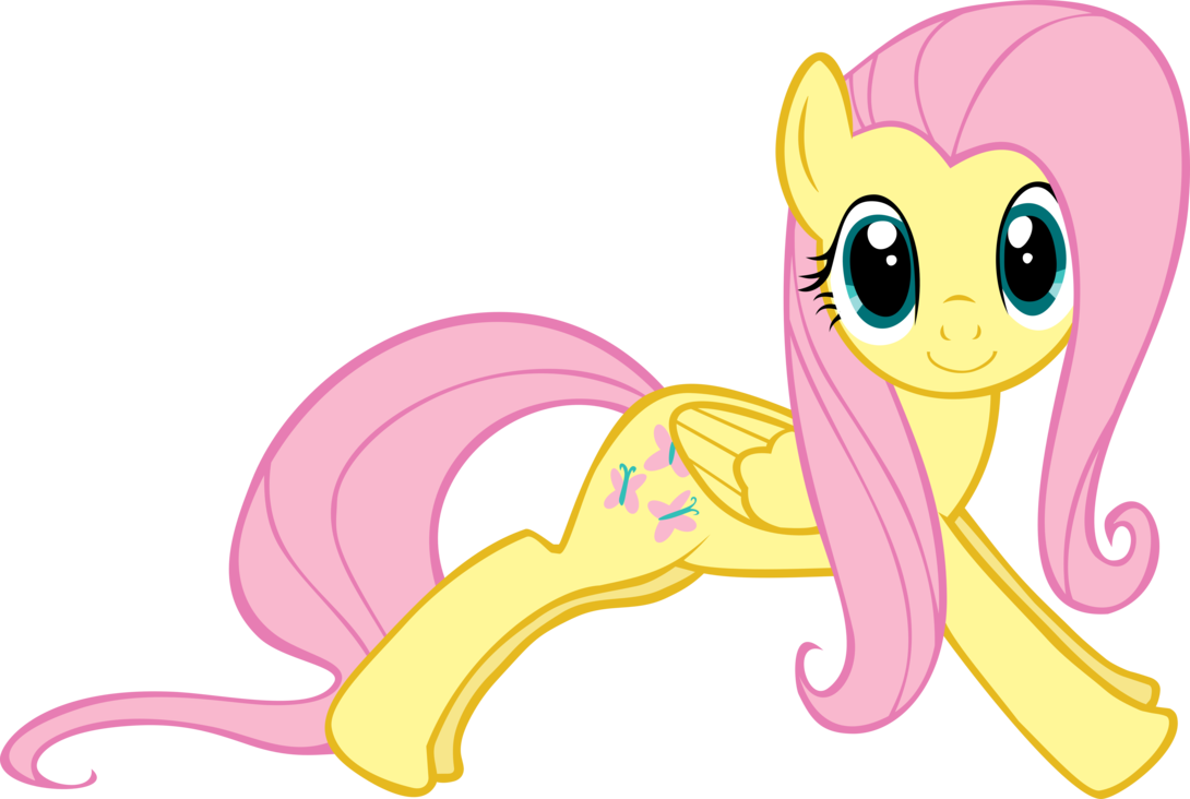 Fluttershy Pony Rainbow Dash Pink Yellow Mammal Vertebrate - My Little Pony Fluttershy Clipart (1090x732), Png Download