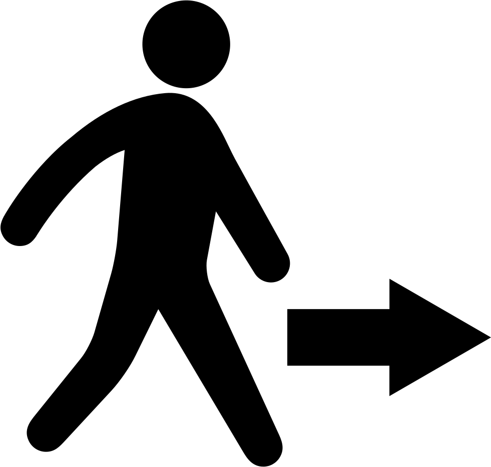 Man Walking Towards Right Direction Comments - Internally Displaced Person Icon Clipart (981x932), Png Download