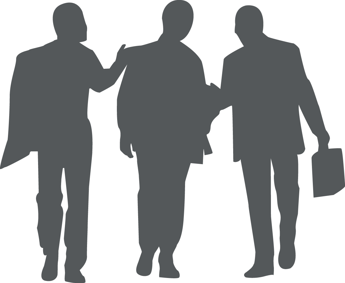Endless Networking - 3 People Silhouette Png Clipart (1169x959), Png Download