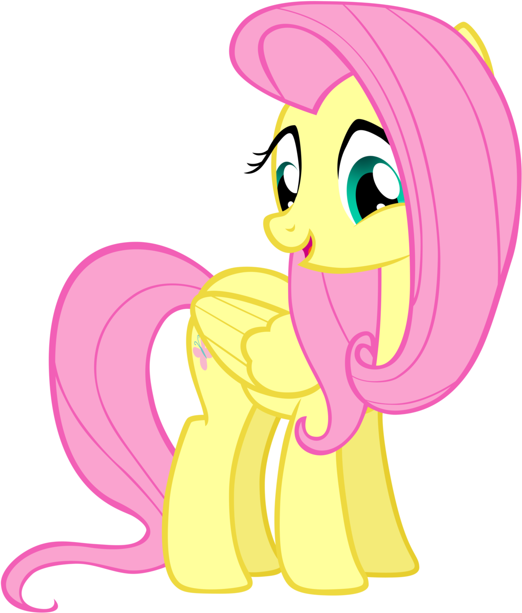 Fluttershy Transparent Background Png - My Little Pony Png Fluttershy Clipart (1024x1210), Png Download