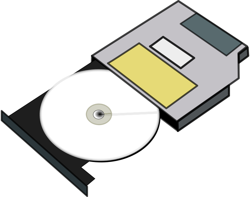 Free Clipart Slim Cd Drive Anonymous - Cd Rom Clipart - Png Download (800x630), Png Download