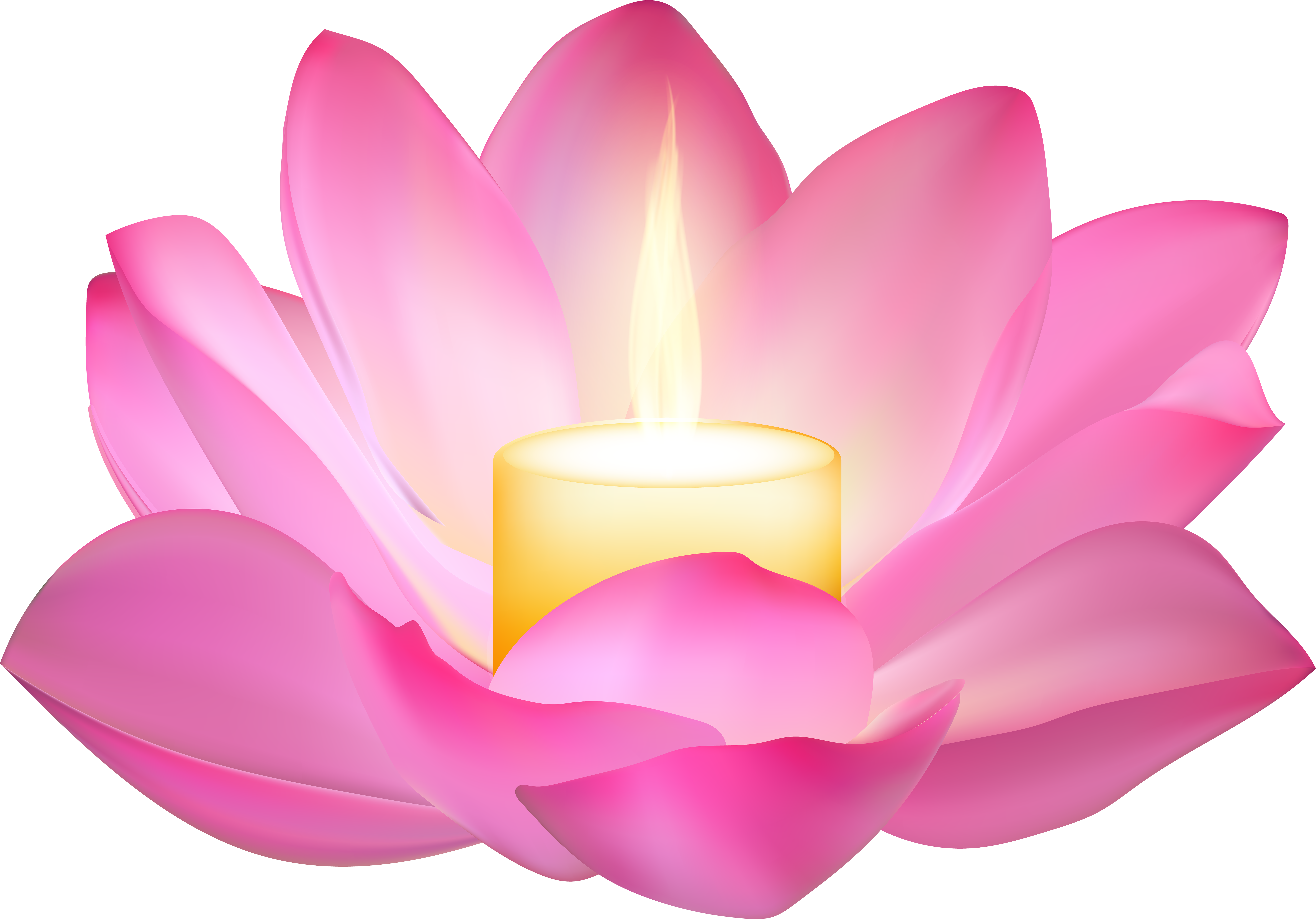 Lotus Flower Png - Lotus Candle Png Clipart (8000x5590), Png Download