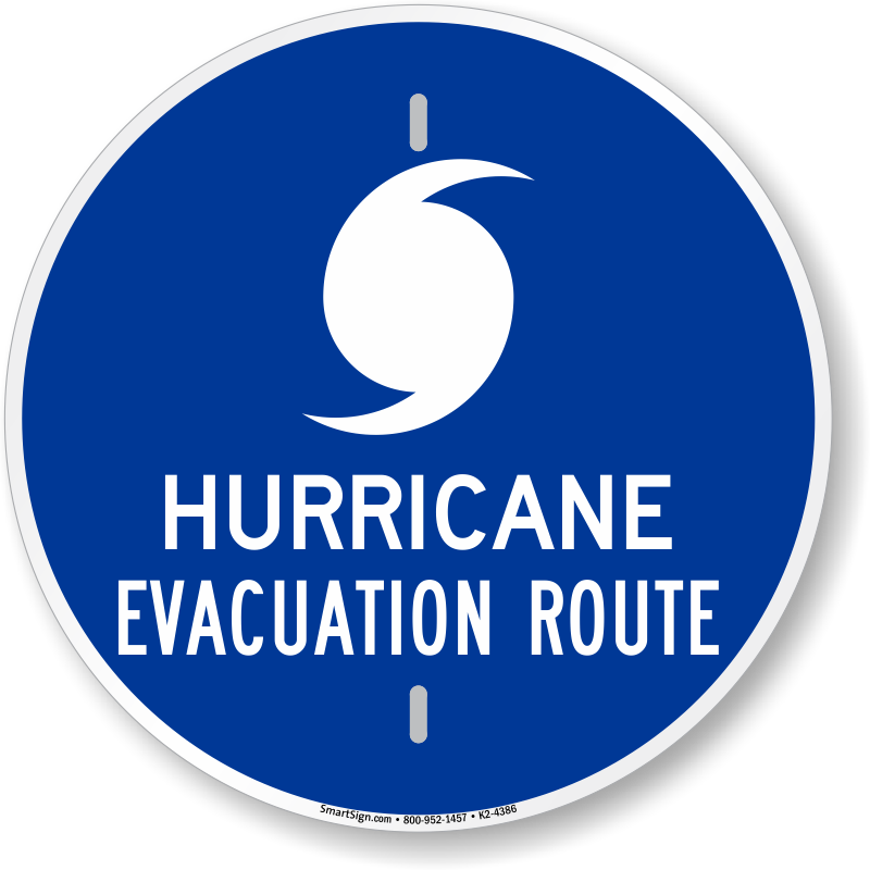 Zoom, Price, Buy - Hurricane Evacuation Route Signs Clipart (800x800), Png Download