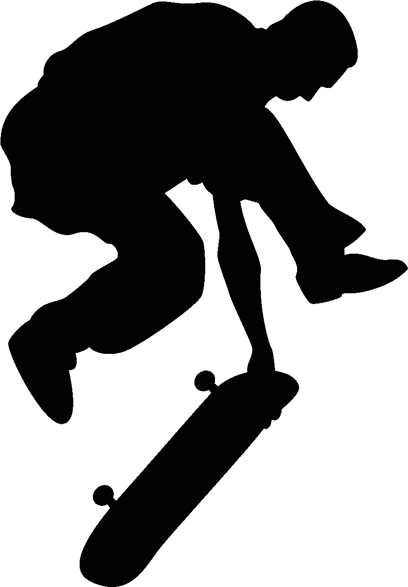 Sticker Skater Free Style Ambiance Sticker Kc3200 - Silhouette Skater Clipart (1200x1200), Png Download