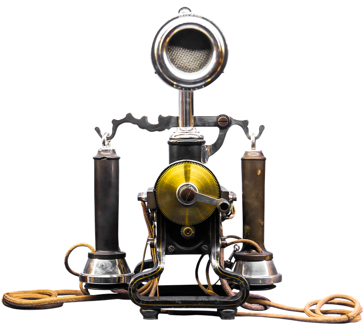 Phone, Communication, Call, Telephone Handset, Old Clipart (742x663), Png Download