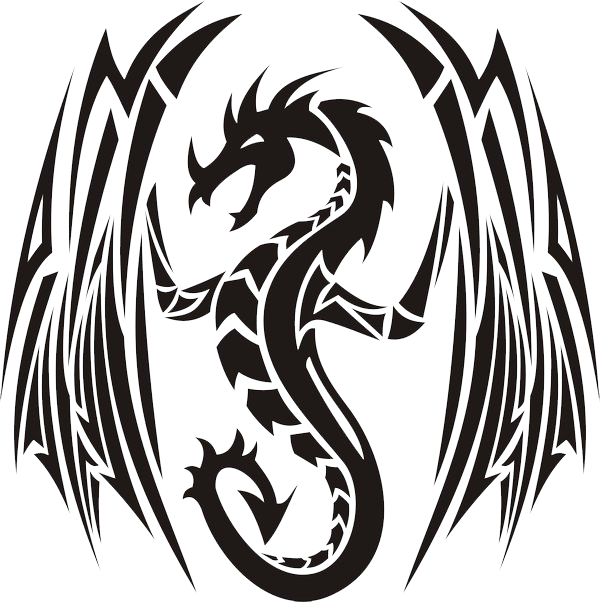 Dragon Tribal Png - Dragon Tattoos Clipart (600x602), Png Download