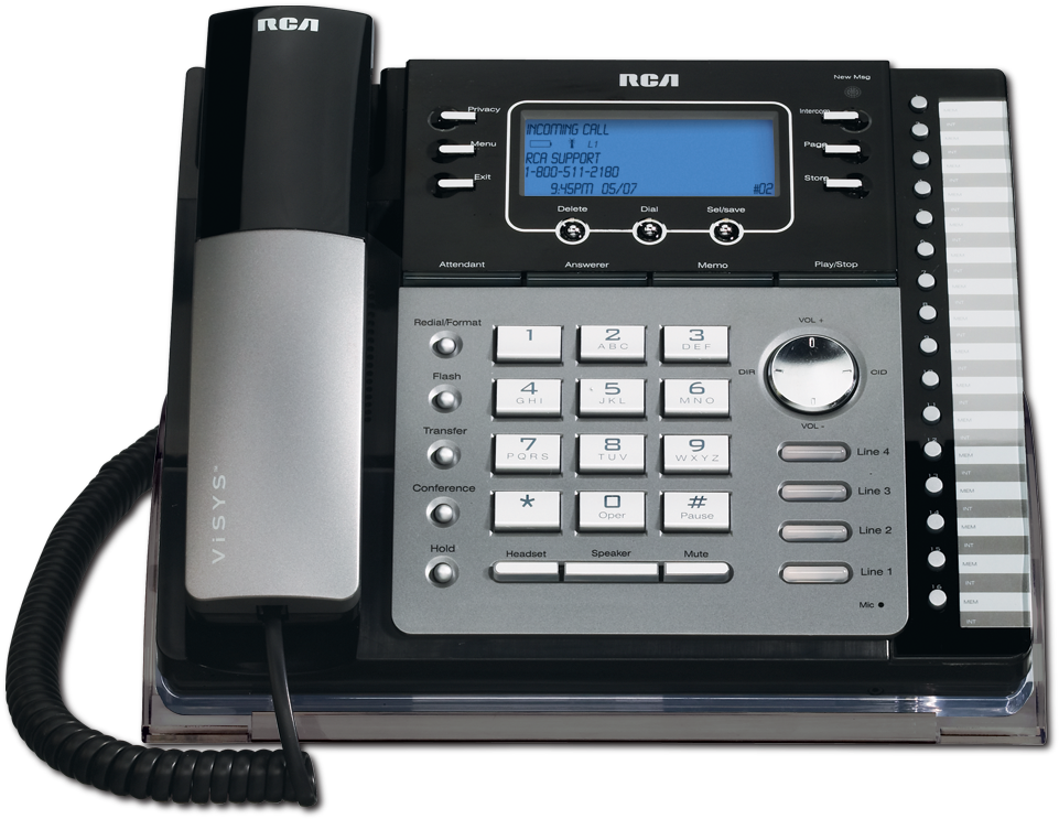 Landline Phone Png - Rca 25425re1 Clipart (1071x879), Png Download