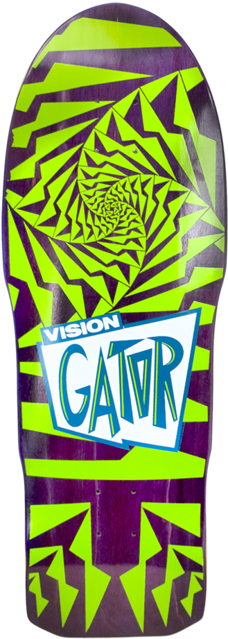 Pur/grn Stain - Vision Gator Skateboards Clipart (1000x1000), Png Download
