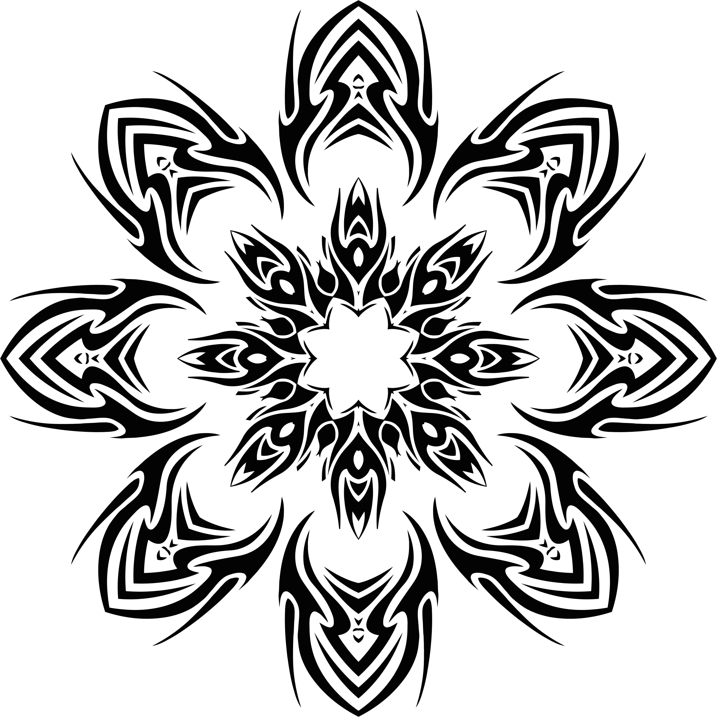 Flower Tribal Png - Mandala Clipart (2346x2346), Png Download