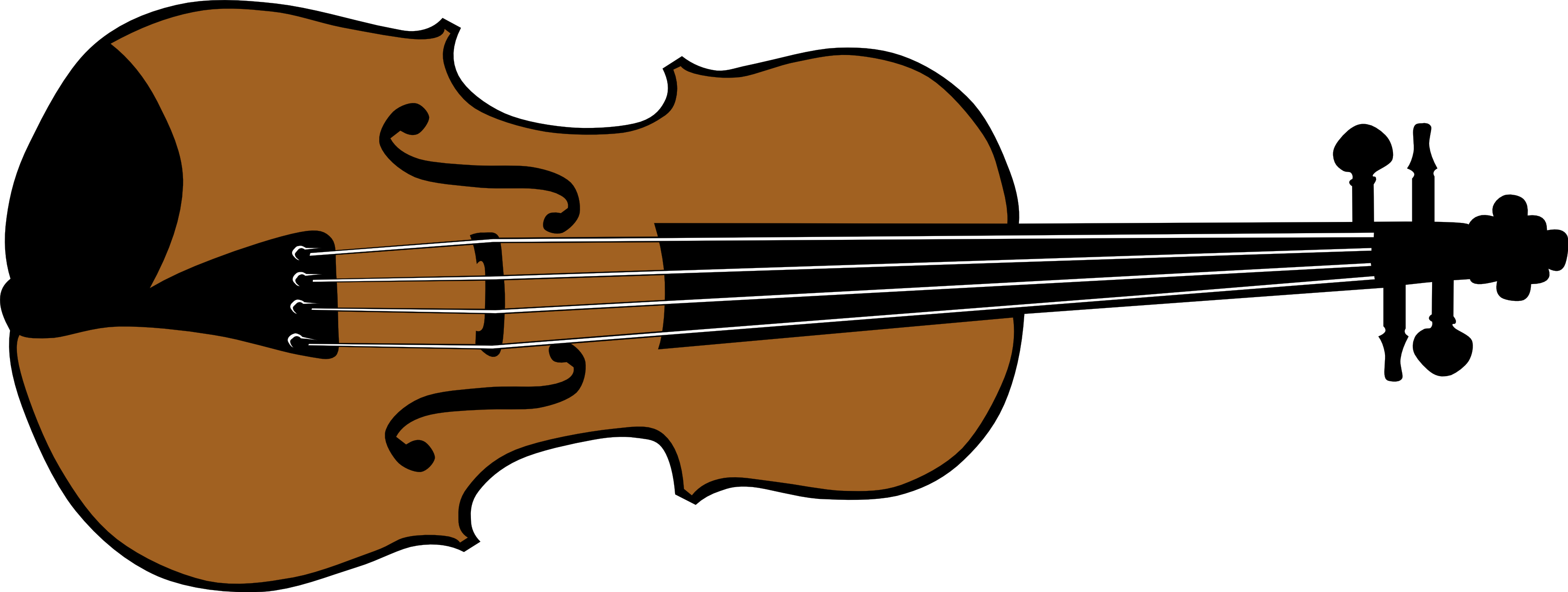 3333 X 1259 7 - Violin Clip Art - Png Download (3333x1259), Png Download