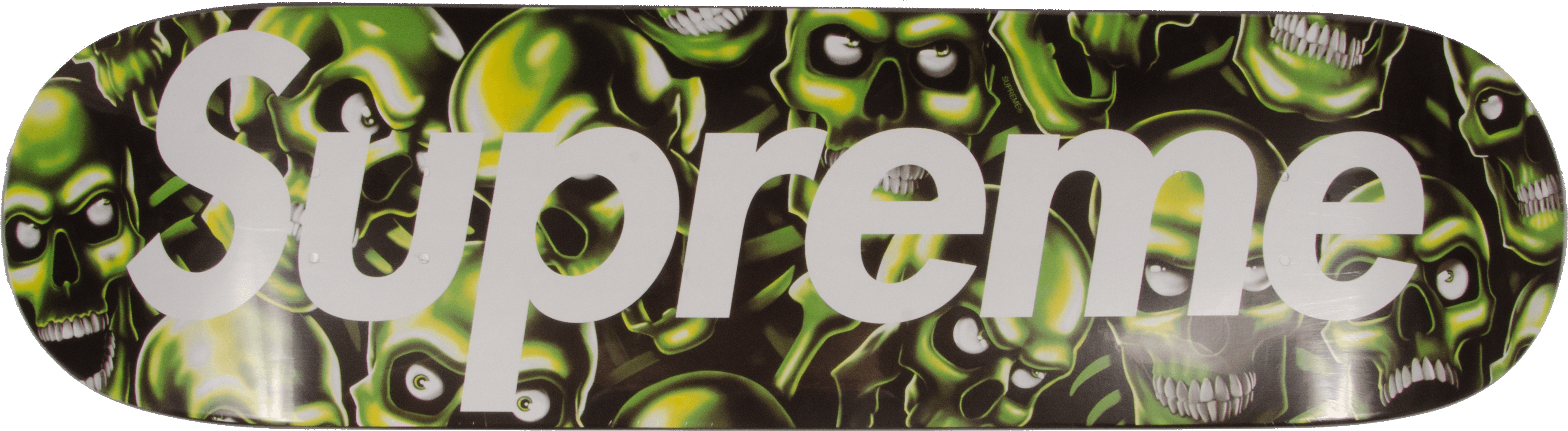 Supreme Skull Pile Skateboard Clipart (3548x975), Png Download
