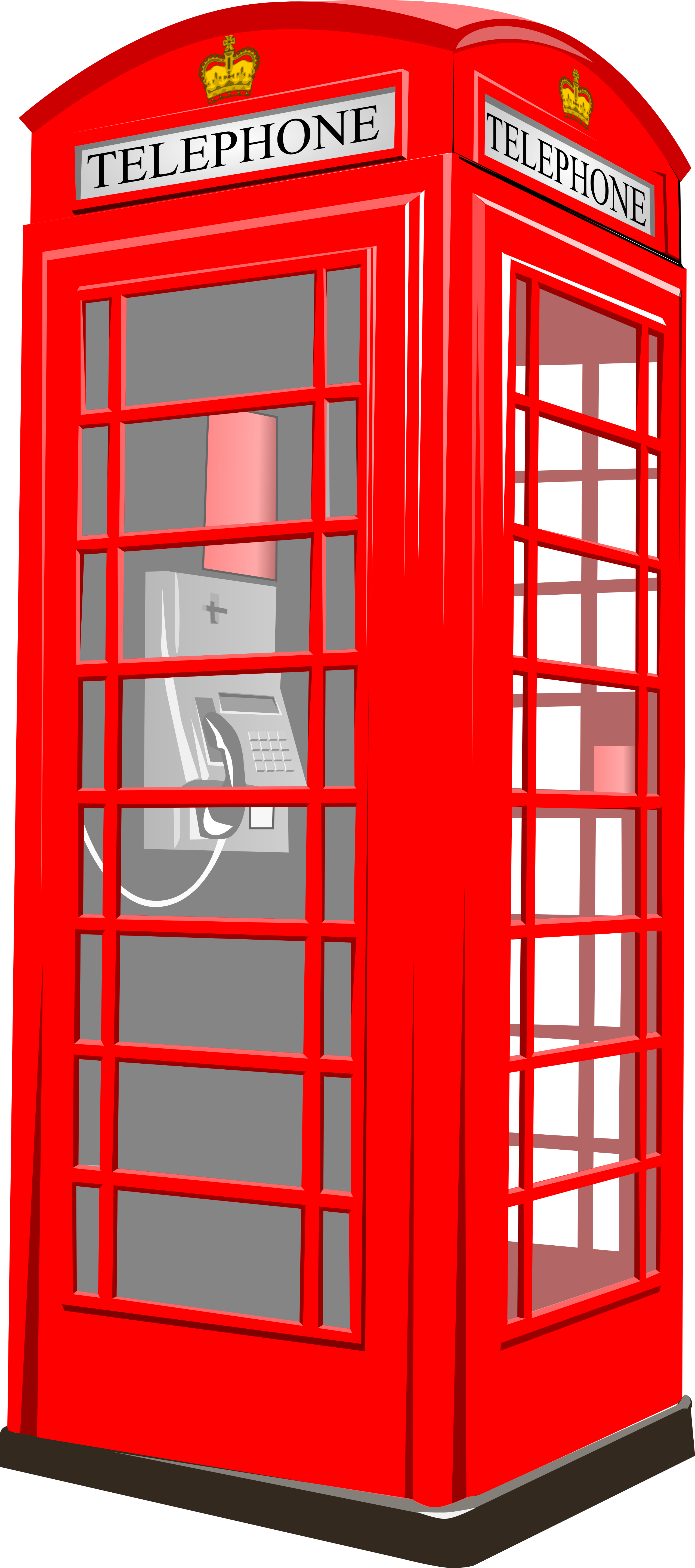 British Phone Booth 2-2555px - London Phone Box Clip Art - Png Download (2555x5764), Png Download