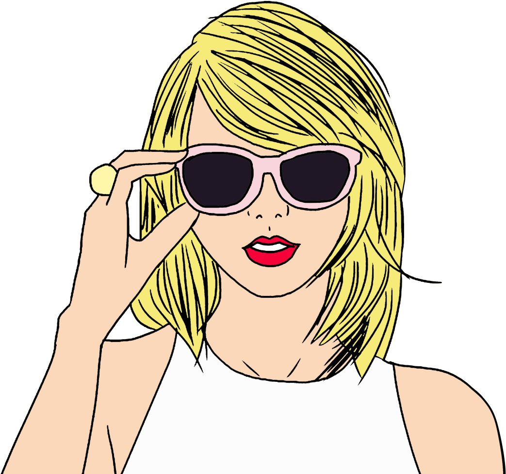 Taylor Swift Court Case Empowers Victims Seeking Justice - Taylor Swift Clipart Sunglasses - Png Download (1400x1000), Png Download