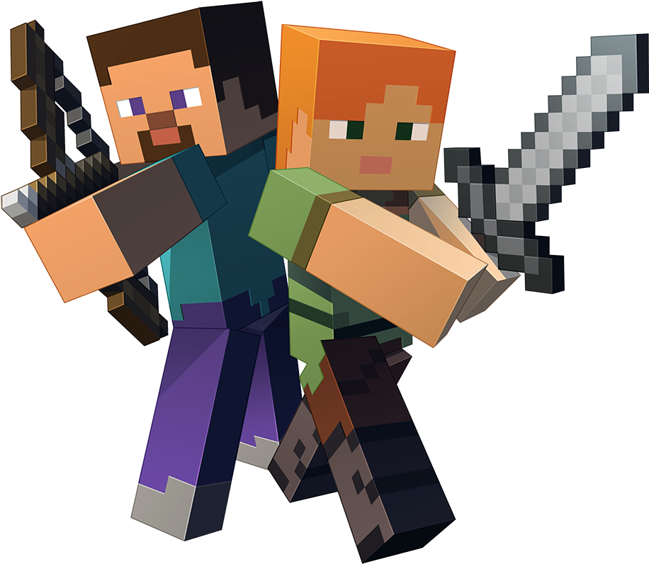 388kib, 1000x876, 269117725001211 - Steve And Alex From Minecraft Clipart (1000x876), Png Download