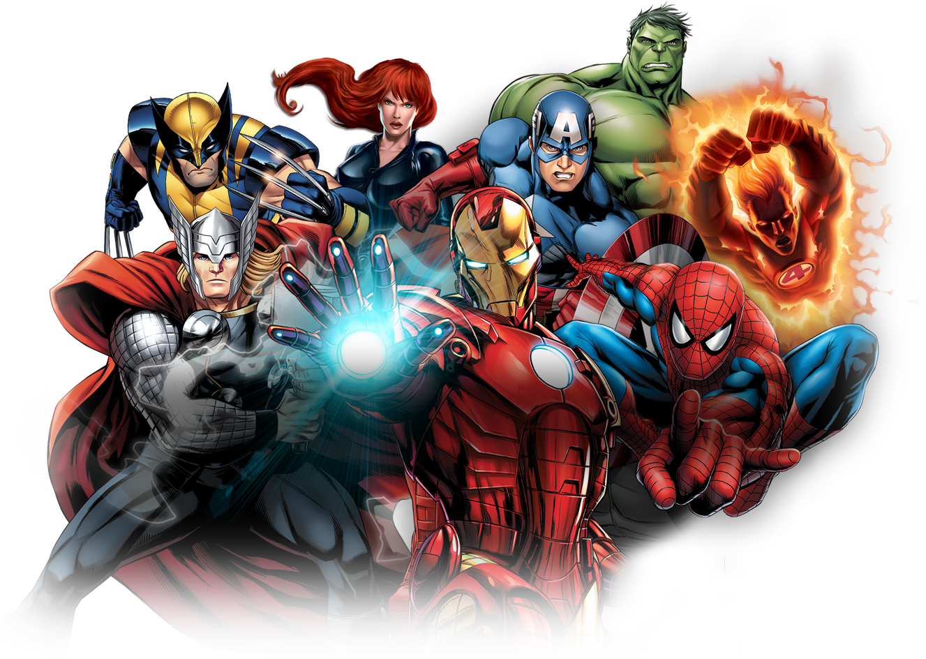 Marvel Png Pluspng Pluspng - Marvel Super Heroes Png Clipart (1327x944), Png Download