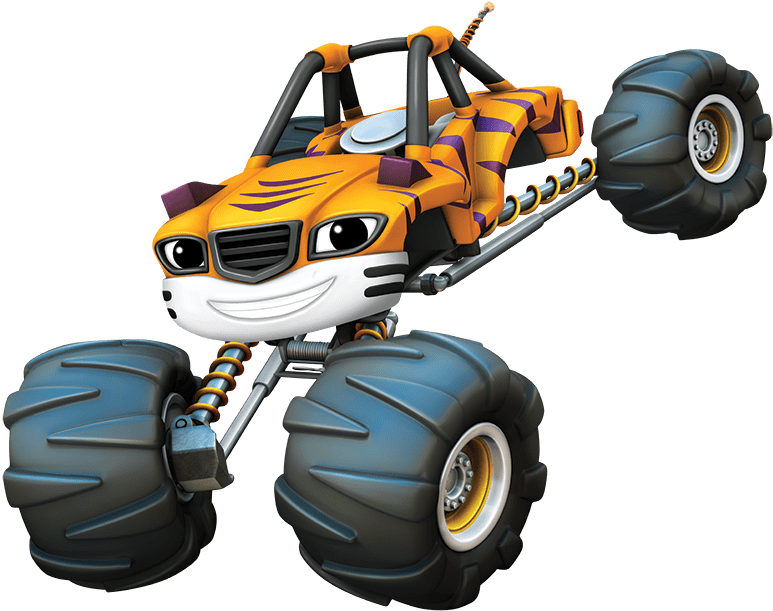Blaze And The Monster Machines Stripes - Personnage Blaze Et Les Monster Machines Clipart (800x642), Png Download