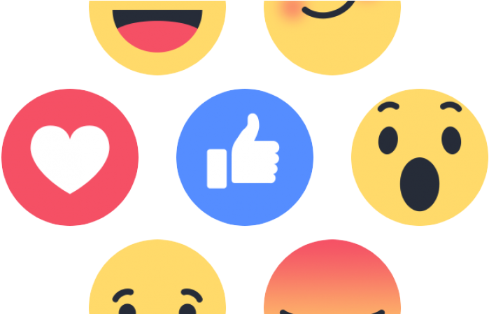 Facebook Like Buttons Png , Png Download - Reacciones De Facebook Png Clipart (699x449), Png Download