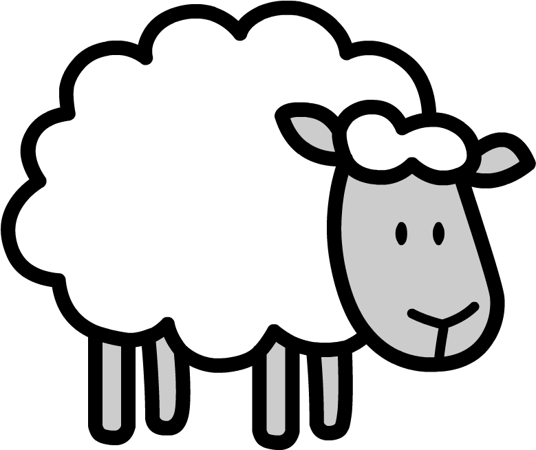 Royalty Free Library Sheep Png Elegant Animals With - Dolly The Sheep Drawing Clipart (880x880), Png Download