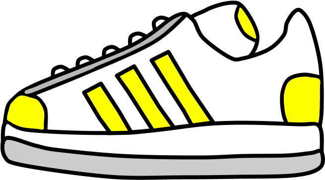 Sneakers, Tennis Shoes, Yellow Stripes, Png Clipart (816x1056), Png Download