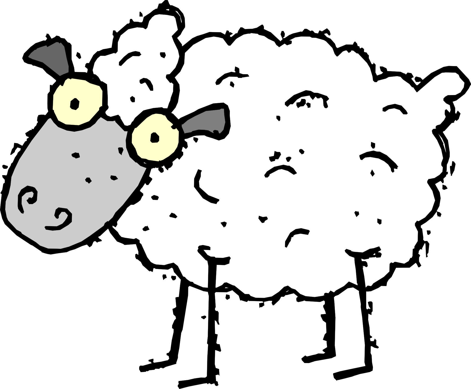 Net » Clip Art » Sheep Tweet Super Duper Svg Banner - Får Tecknat - Png Download (1979x1637), Png Download