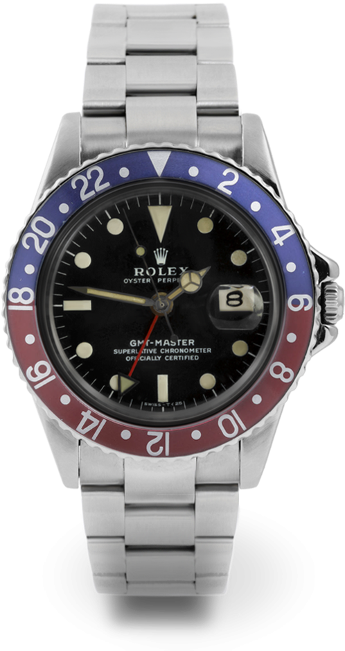 Used Vintage Original Rolex Mens - Rolex Gmt Master Pepsi Clipart (1000x1000), Png Download