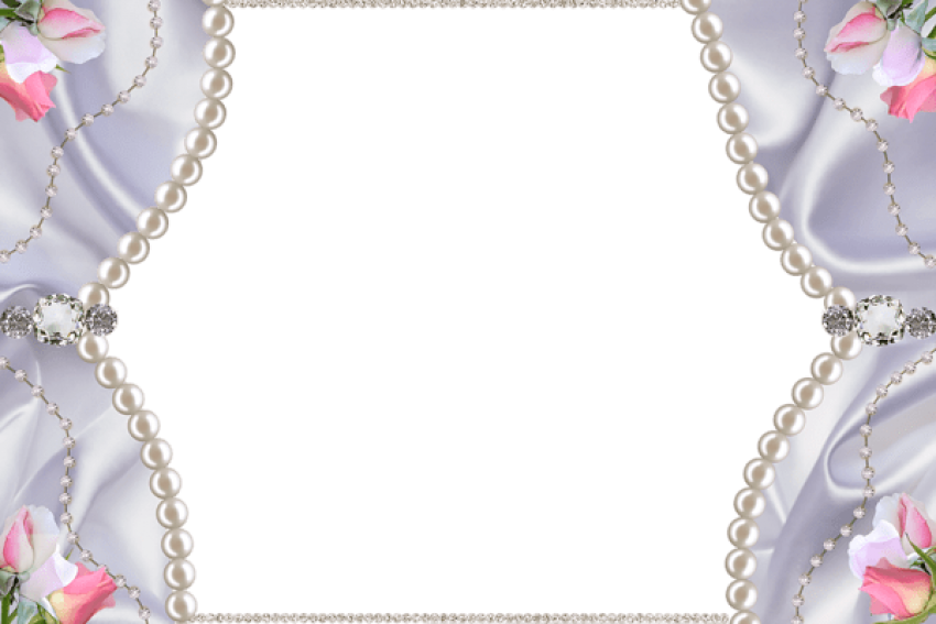 Free Png Best Stock Photos Delicateframe With Pearls - Diamond And Pearls Background Clipart (850x567), Png Download