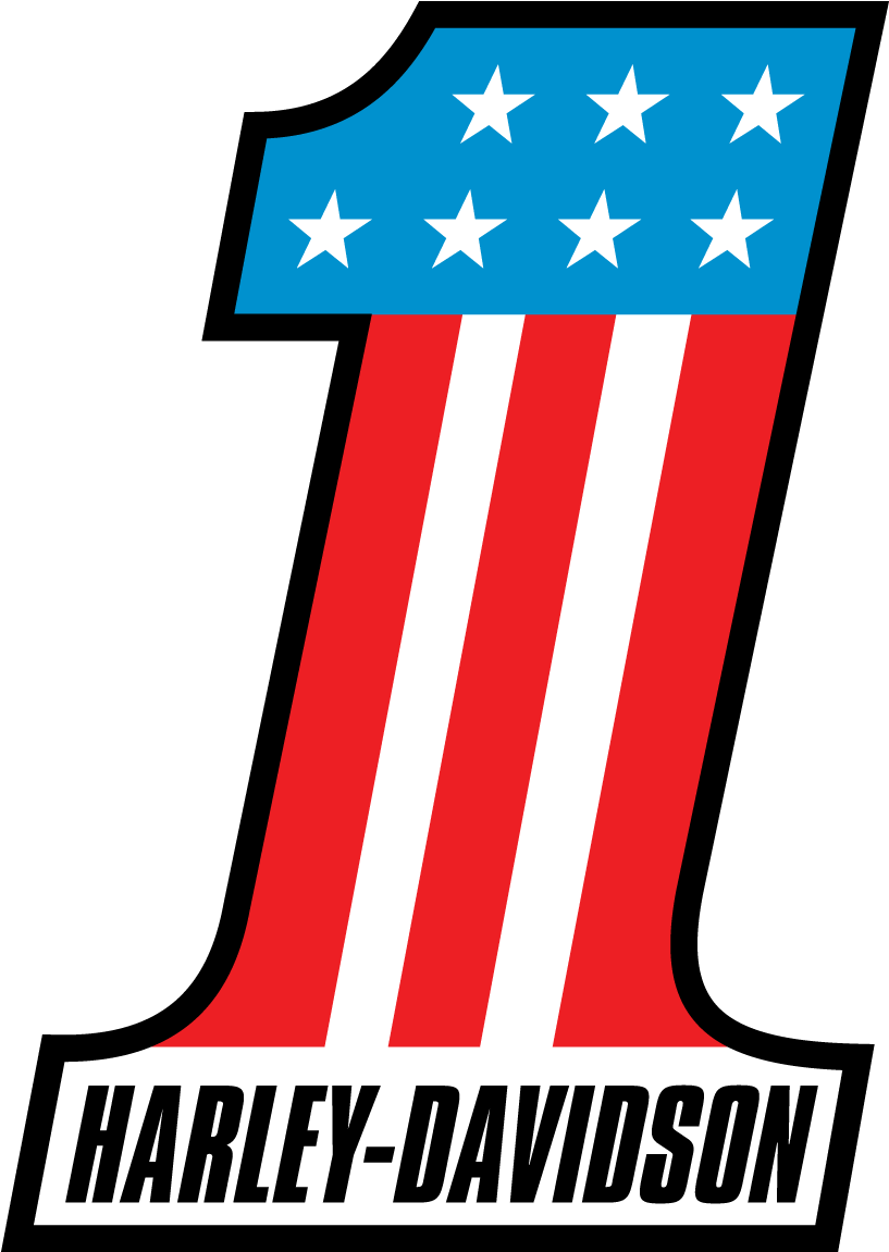 Harley Davidson One Stars Stripes Logo Vector Free Clipart (1200x1200), Png Download