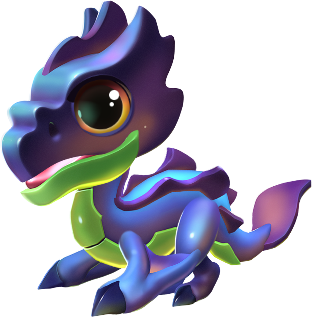 Sunset Dragon Baby - Cartoon Clipart (1022x1038), Png Download