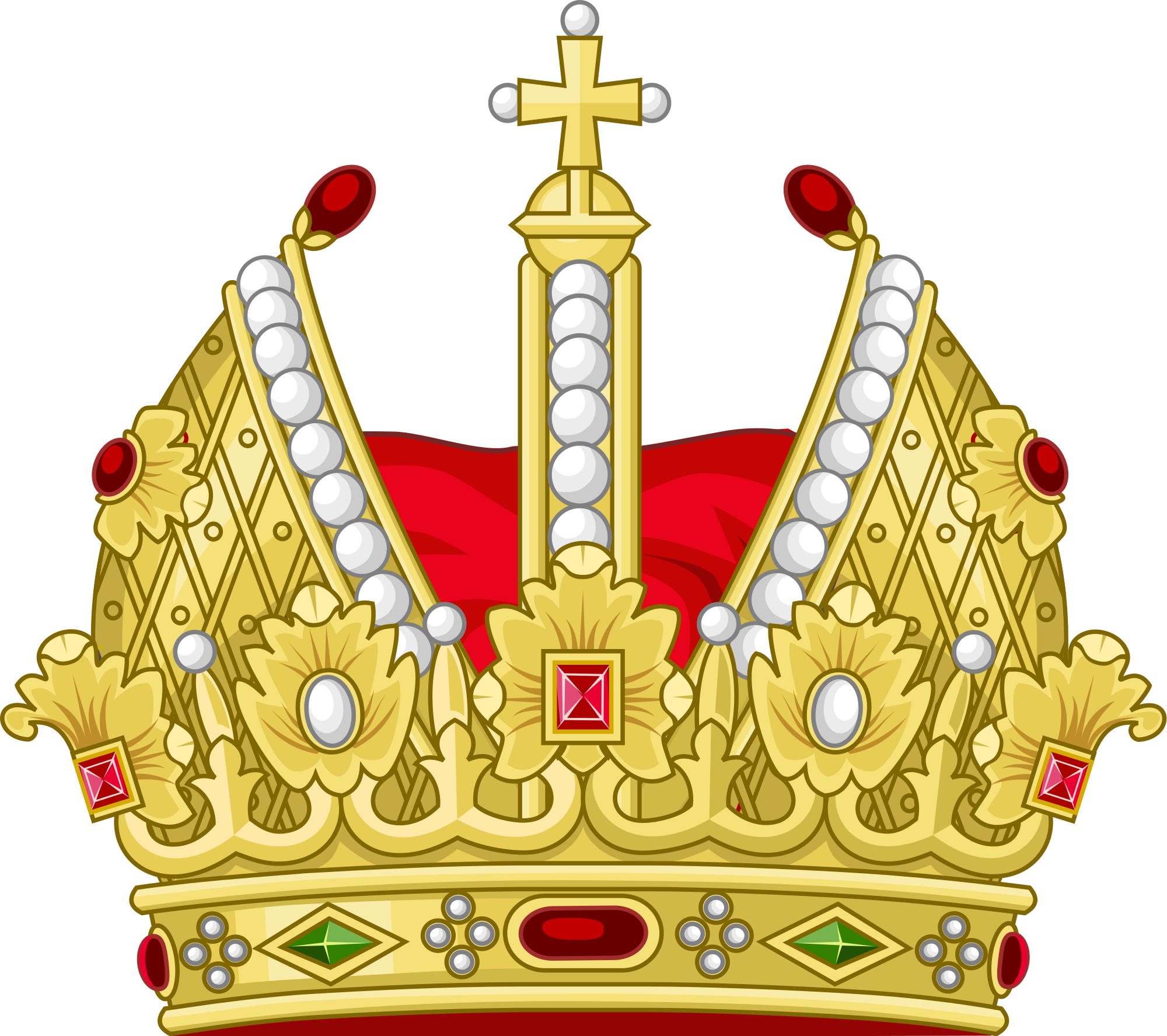 Crowns Clipart Emperor Crown Vector - Heraldic Imperial Crown - Png Download (2000x1775), Png Download