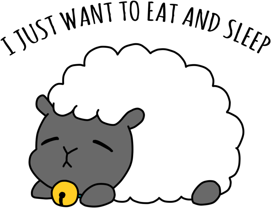 Sheep Sleep Cartoon Png Clipart (894x894), Png Download