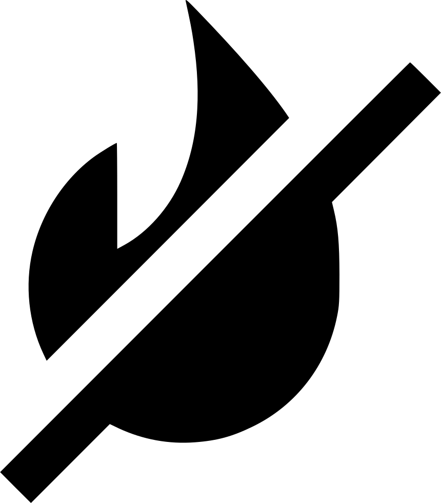 Png File - No Fire Icon Hd Clipart (860x980), Png Download