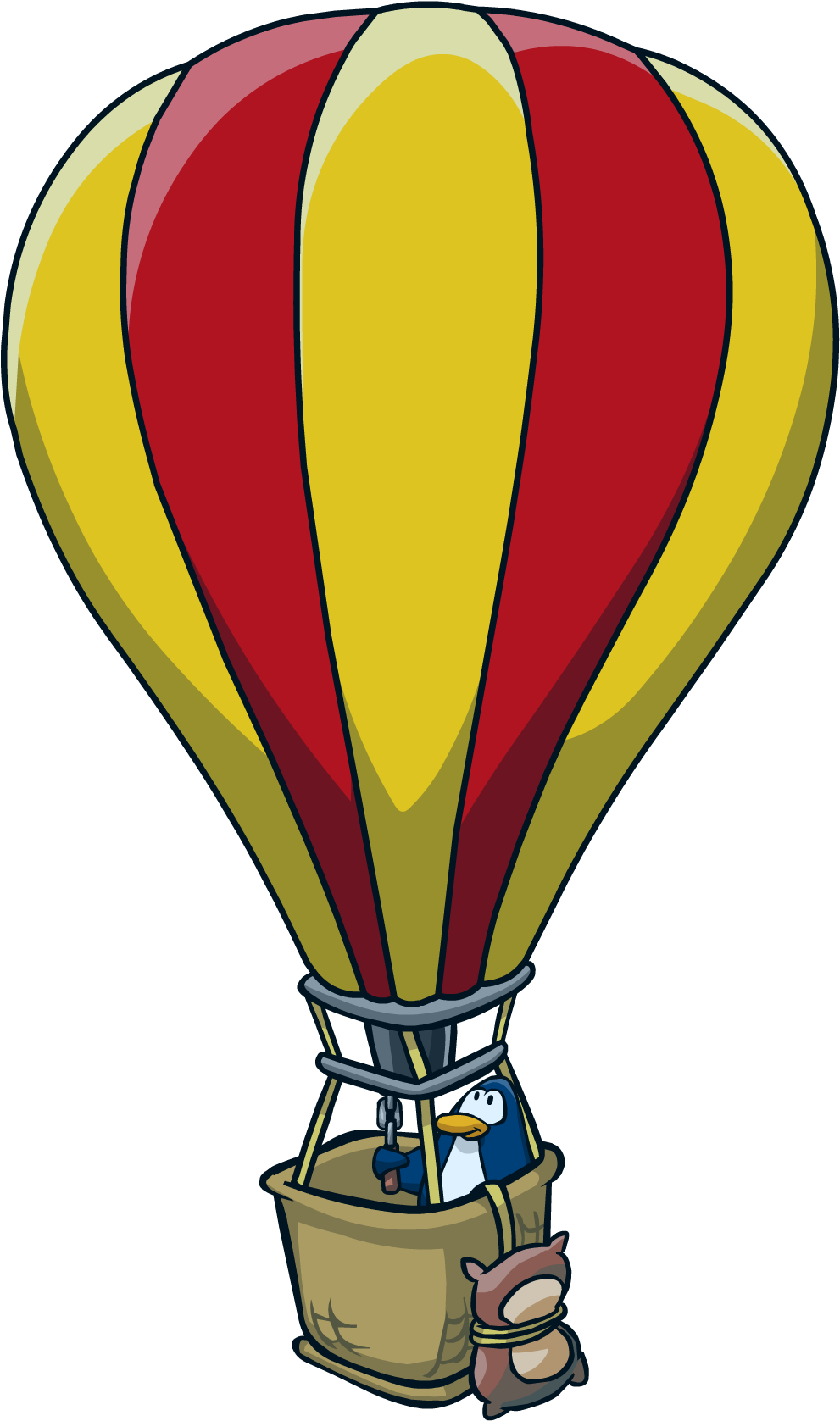 Air Balloon Png Background Image - Club Penguin Hot Air Balloon Clipart (1100x1720), Png Download