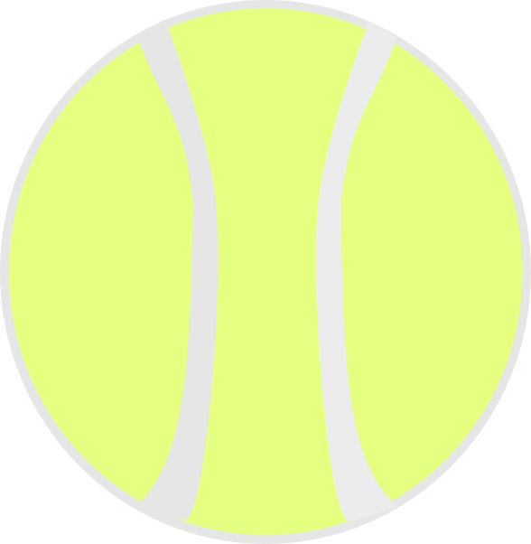 Flat Yellow Tennis Ball Vector 4vector - Circle Clipart (588x602), Png Download