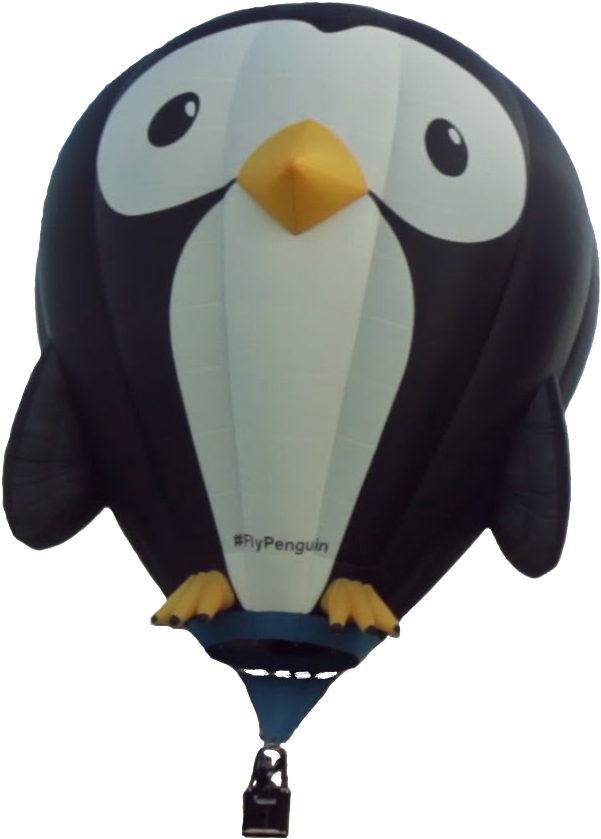 Penguins - Hot Air Balloon Clipart (612x846), Png Download
