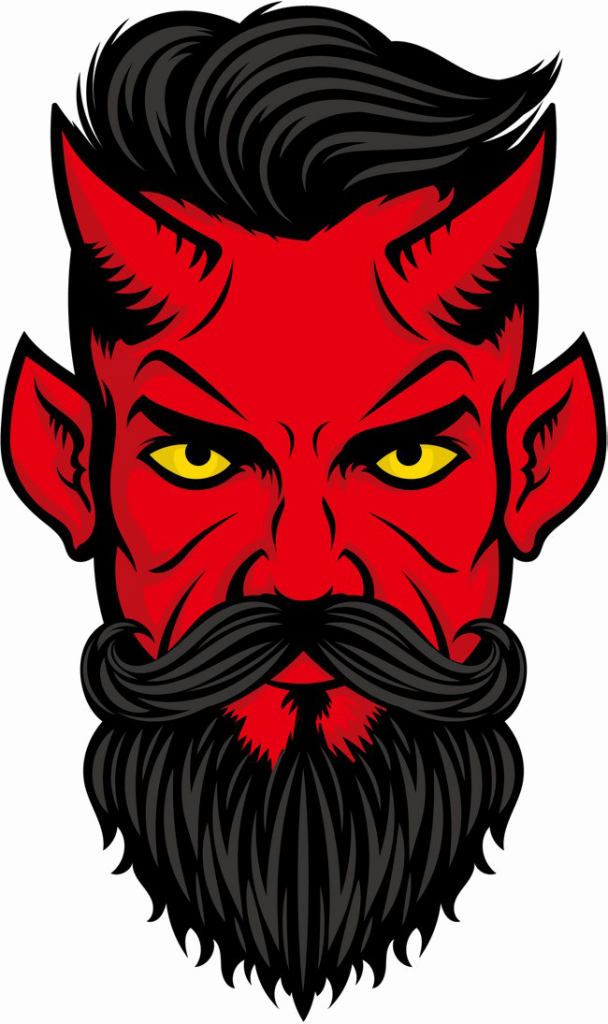 Devil Png Photo - Devil Face Clipart (608x1024), Png Download